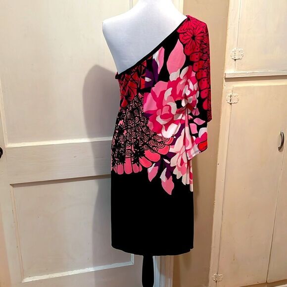 NWOT Bisou Bisou Floral Print Cold Shoulder Dress Women’s 16 New Years Outfit?! - Picture 6 of 8